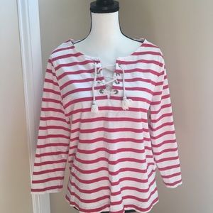 GAP Sailor Top with Lace Up Detail